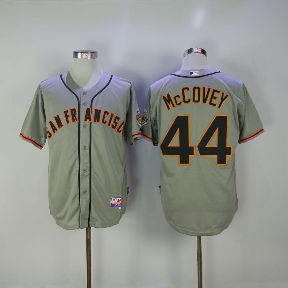 Men San Francisco Giants #44 Mccovey Grey MLB Jerseys